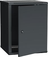 ITK Шкаф настенный LINEA W 15U 600х600мм дверь металл RAL 9005 | код LWR5-15U66-MF | IEK